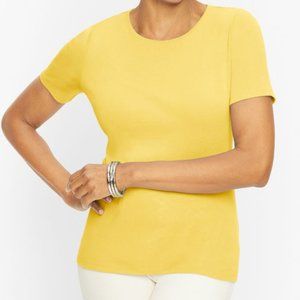 Talbots Short Sleeve Pima Cotton Tee - Bright Yellow